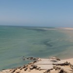 plage et lagune de dakhla vue d'en haut