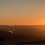 coucher de soleil sur la montagne