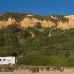 falaise et plage Fonte da telha portugal